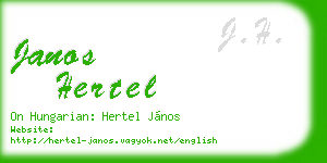 janos hertel business card